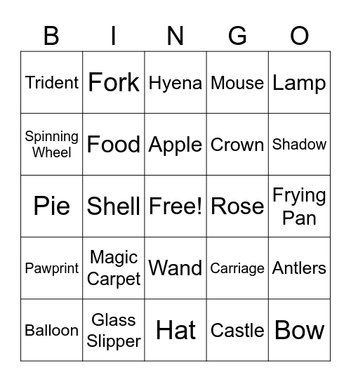 Disney Bingo! Bingo Card