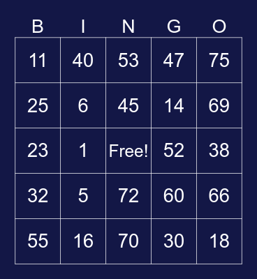 Kan Coffee House Bingo Card