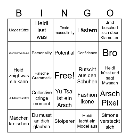 Hold my Chair(maine) Bingo Card