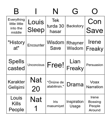 Campaign 2 Bingo Card
