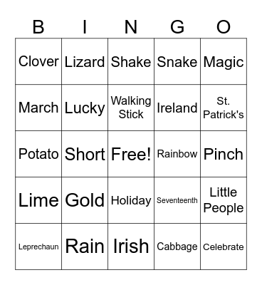 Marchy March Bingo Card