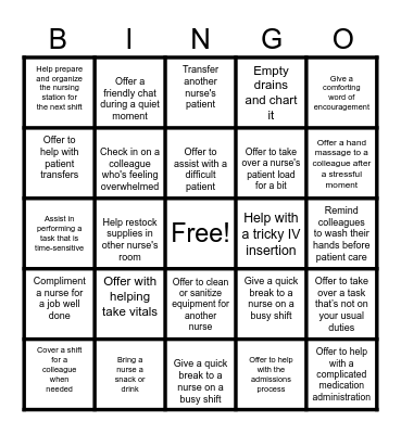 CARING FOR EACH OTHER Bingo Card