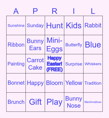 Easter BINGO Card