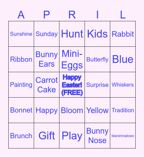 Easter BINGO Card