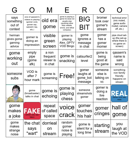Alex_GPTV VOD Bingo (big version) Bingo Card