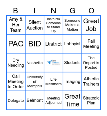 2025 Spring Conference Bingo Card