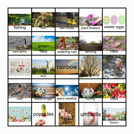 SPRING Bingo Card