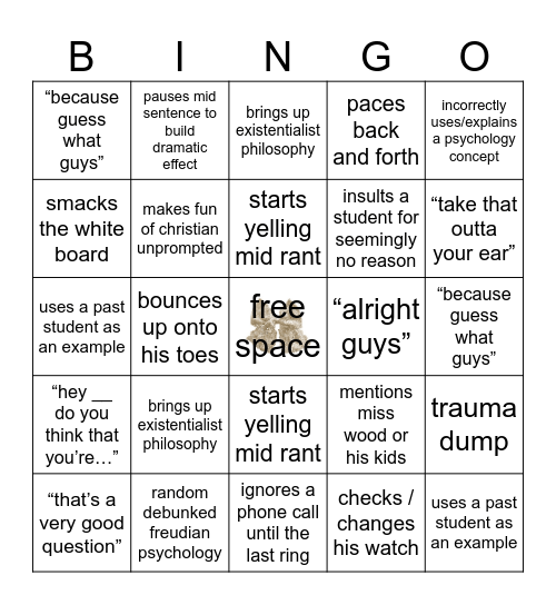 mister wood bingo Card