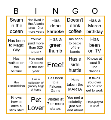 You Already Know Bingo Card
