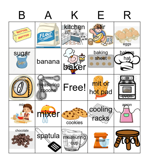 Baking Bingo Card