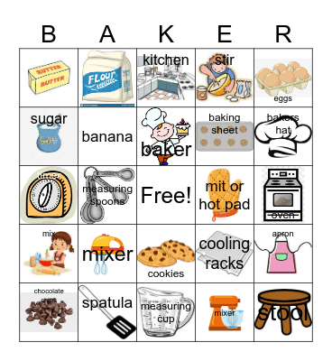 Baking Bingo Card