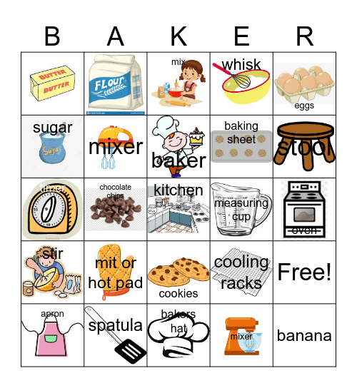 Baking Bingo Card