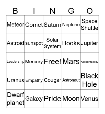 Blast Off and Bingo Card