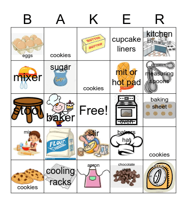 Baking Bingo Card