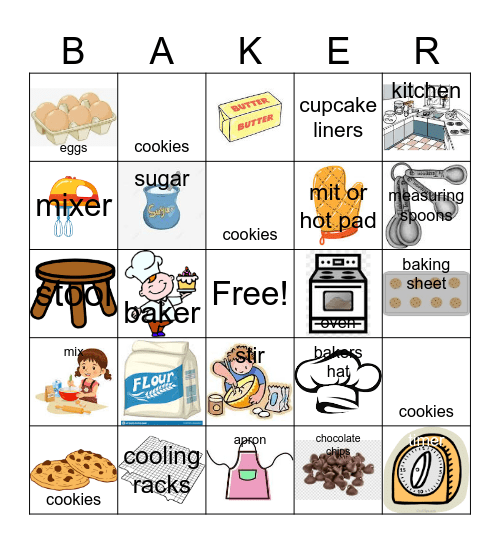 Baking Bingo Card
