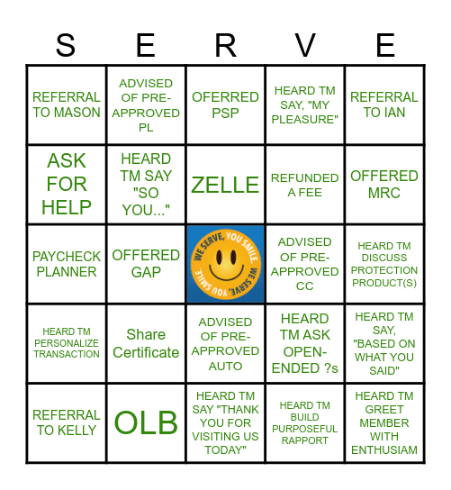 Blitz Day Bingo Card