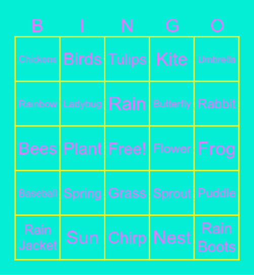 Spring Bingo Card