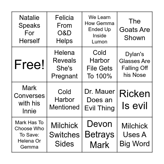 EAGAN BINGO Card