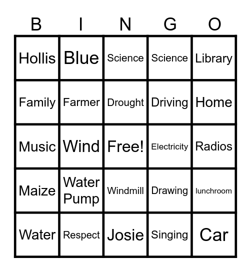 FAMILY BOOK TRIVIA NIGHT Bingo Card