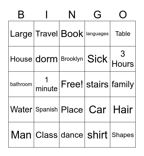ASL Bingo Card