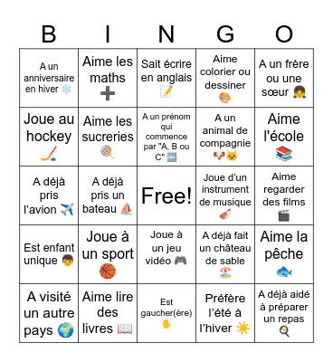 Bingo surprise Bingo Card