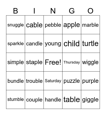 Bingo Card