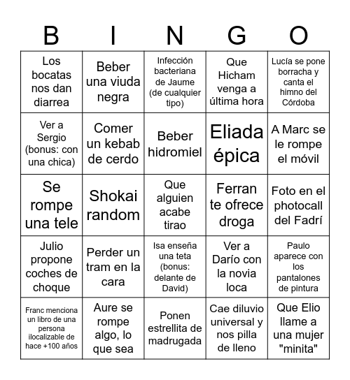 MAGDALENA 2025 Bingo Card