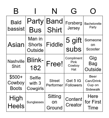 BROADWAY BINGO Card