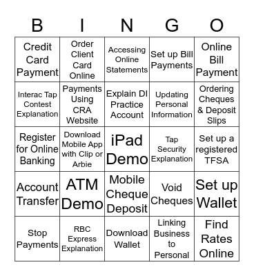 Digital Day Bingo Card
