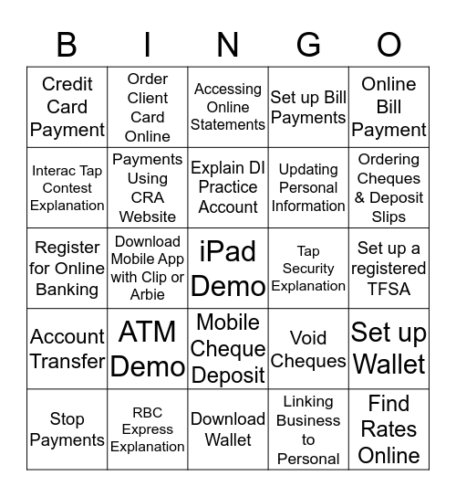 Digital Day Bingo Card