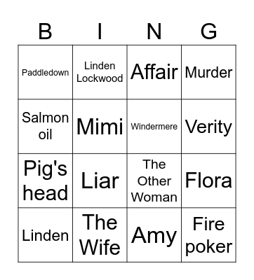 The Wedding Vow Bingo Card