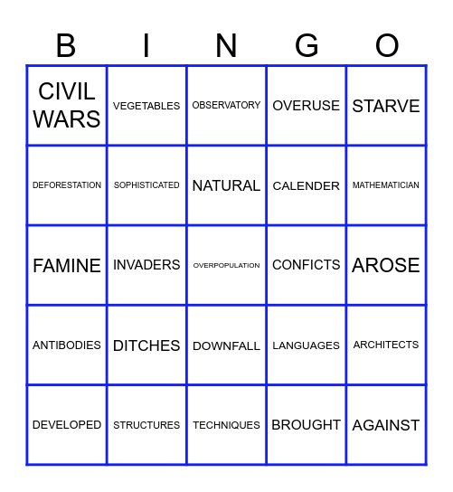 TGIF 😀 Bingo Card