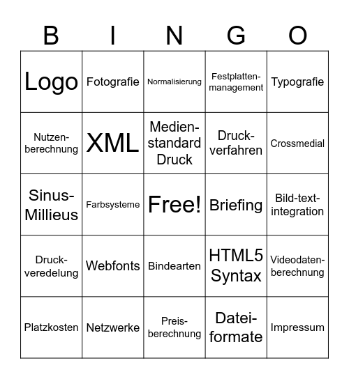 SAP 2025 Bingo Card
