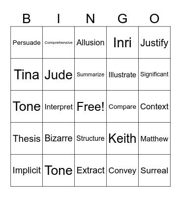 Bingo Card