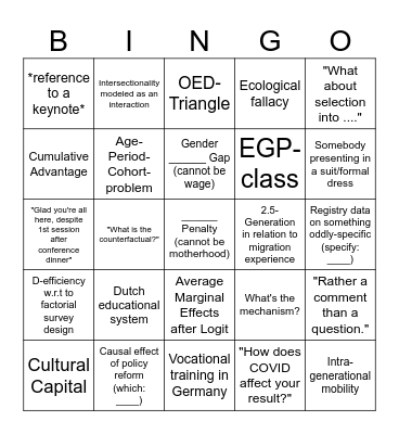 RC28 Bingo Card