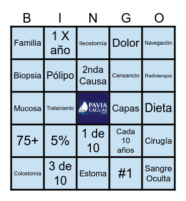 Mes del Cáncer Colorrectal Bingo Card