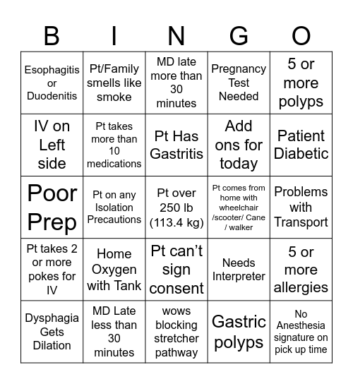 Baycare Bingo Card