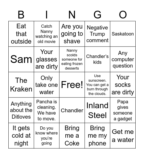 Ditlove Bingo Card