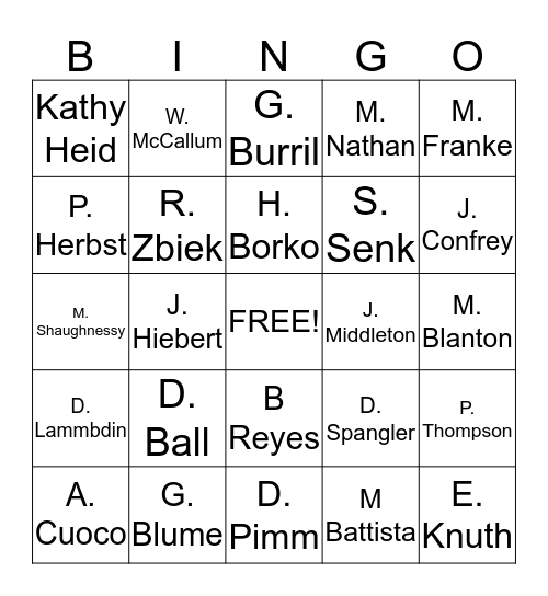 Math Ed Bingo Card
