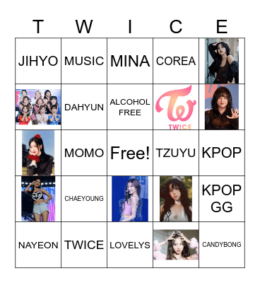 TWICE BINGO Card