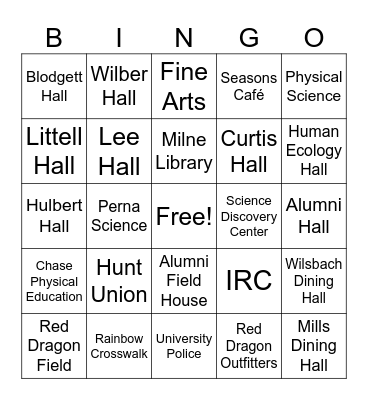 Oneonta Pride Bingo Card