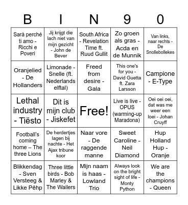 Littenser Musykbin90 t.e.f. 90-jierrich jubileum Bingo Card