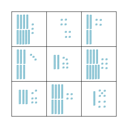 Place Value Bingo Card