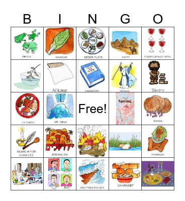 Pesach Bingo Card