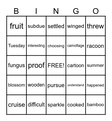 Flyleaf S3 #79 - #84 Bingo Card