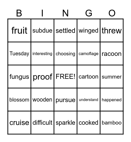 Flyleaf S3 #79 - #84 Bingo Card