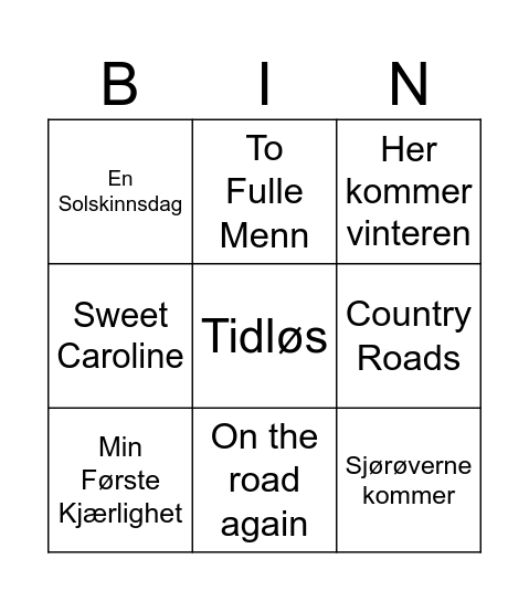 FEVENEN Bingo Card
