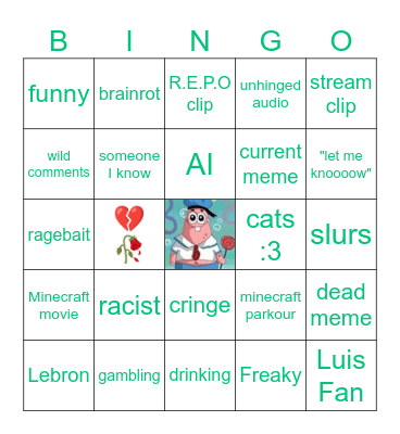 Instagram Reels Bingo Card
