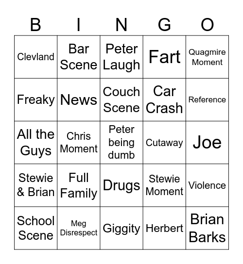 Jolly Golly hggfsuvuv Bingo Card