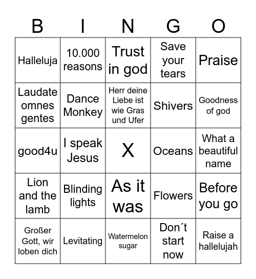 Wake up & come on | Power of music Bingo Card